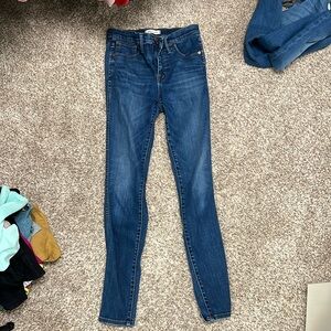 Madewell dark wash skinny jeans 28T high rise